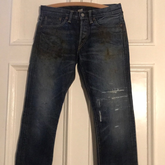 mens RRL distressed jeans 28/34 - Picture 1 of 10